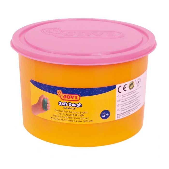 Jovi Soft Dough Blandiver Bote de 460gr - Rosa Pasta de Modelaje - Blanda y Flexible - Facil de Amasar y Moldear - Fomenta Creatividad y Motricidad Fina - Color Rosa