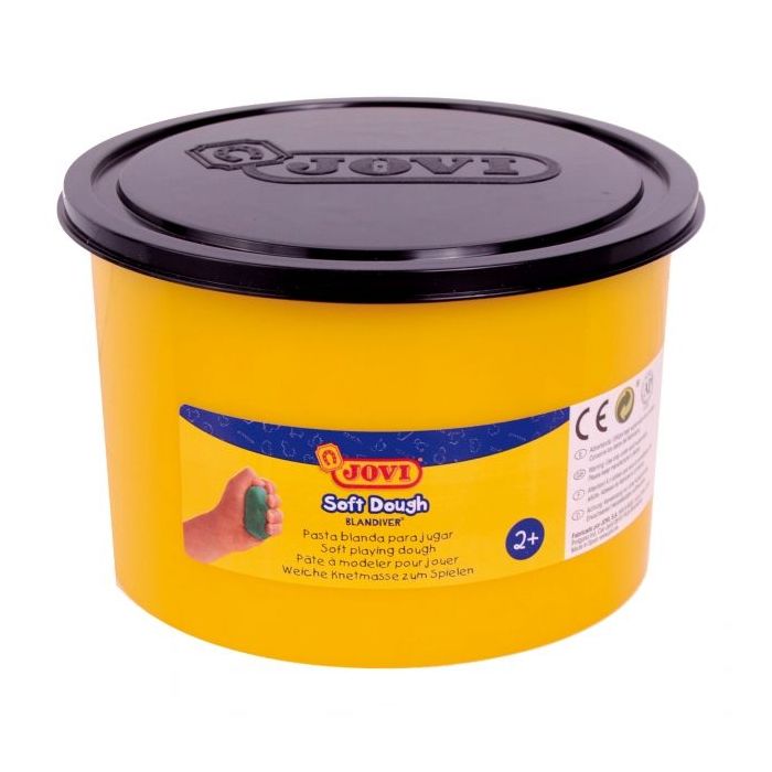 Jovi Soft Dough Blandiver Bote de 460gr - Negro - Blanda y Flexible - Facil de Amasar y Moldear - Ideal para Iniciacion al Modelaje - Fomenta Creatividad y Motricidad Fina - Color Negro