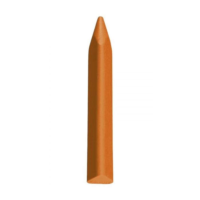 Jovi Triwax Estuche de 12 Ceras - Triangulares - No Manchan Ni Se Rompen - Trazo Suave - Gran Rendimiento - Facil Agarre - Apto para Sacapuntas - Libre de Alergenos - Color Naranja