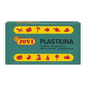 Jovi Caja de 30 Pastillas de Plastilina 50gr - No Endurece - sin Gluten - Inocua - Facil de Moldear - Ideal para Volumen y Moldes - Color Verde