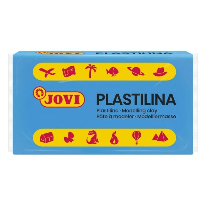 Jovi Caja de 30 Pastillas de Plastilina 50gr - Pasta Vegetal - No Se Seca - sin Gluten - Inocua - Facil de Moldear - Ideal para Figuras Voluminosas - Color Azul