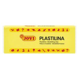 Jovi Caja de 15 Pastillas de Plastilina 150gr - 100% Vegetal - Muy Moldeable - No Se Seca - sin Gluten - Inocua y No Toxica - Ideal para Figuras en Volumen - Color Amarillo