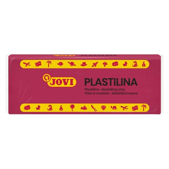 Jovi Caja de 15 Pastillas de Plastilina 150gr - Pasta Vegetal - No Se Seca - sin Gluten - Inocua - Facil de Moldear - Ideal para Figuras en Volumen - Color Rosa