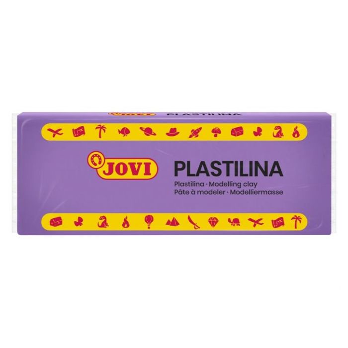 Jovi Caja de 15 Pastillas de Plastilina 150gr - Pasta de Modelar Vegetal - No Se Seca - sin Gluten - Inocua - Facil de Moldear - Ideal para Figuras en Volumen - Color Morado