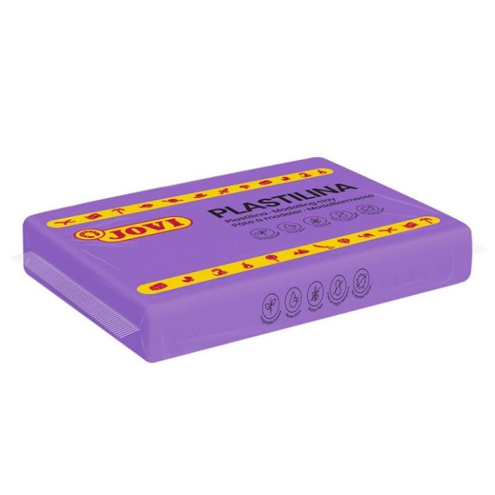 Jovi Caja de 15 Pastillas de Plastilina 350gr - 100% Vegetal - No Se Seca - sin Gluten - Facil de Moldear - Libre de Alergenos - No Toxica - Color Morado