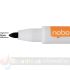 Nobo Mini Rotulador para Pizarra Blanca con Borrador - Punta Fina de 2mm - Paquete de 6 - Tinta Negra - Color Negro