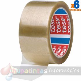 Tesa 4089 Precinto de Embalar 50mm x 66 m - Fabricado en Polipropileno - Adhesivo de Caucho Natural - Transparente