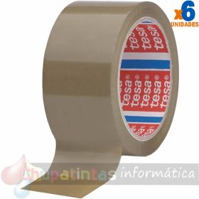 Tesa 4089 Precinto de Embalar 50mm x 66 m - Fabricado en Polipropileno - Adhesivo de Caucho Natural - Color Marrón