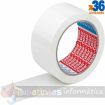 Tesa 4089 Precinto de Embalar 50mm x 66 Metros - Fabricado en Polipropileno - Adhesivo de Caucho Natural - Color Blanco