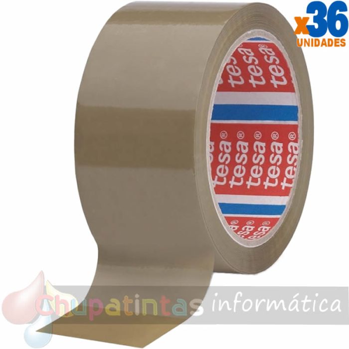 Tesa 4089 Precinto de Embalar 50mm x 132 m - Fabricado en Polipropileno - Adhesivo de Caucho Natural - Color Marrón