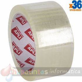 Apli Precinto Premium Pp Solvente 48mm x 66m - Resistente - Adhesivo de Alta Calidad - Grosor de 28mm - Transparente