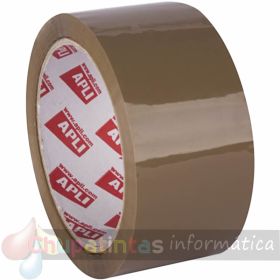Apli Precinto Estándar sin Ruido Pp Acrílico 48mm x 132m - Grosor 28μm - Resistente y Duradero - Marrón