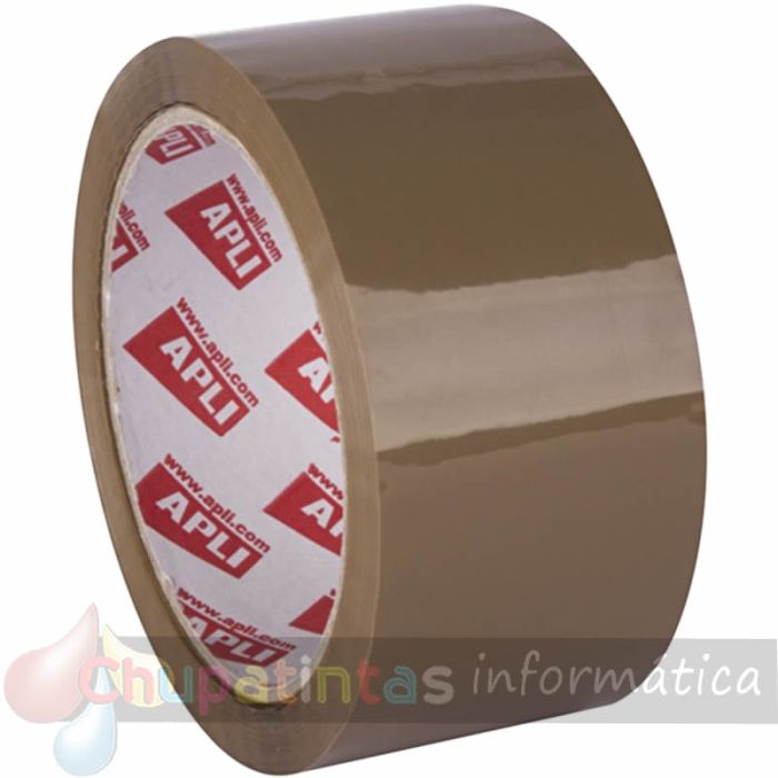 Apli Precinto Estándar sin Ruido Pp Acrílico 48mm x 132m - Grosor 28μm - Resistente y Duradero - Marrón