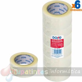 Dohe Pack de 6 Precintos de Polipropileno - Medidas 48mm x 66m - Transparente