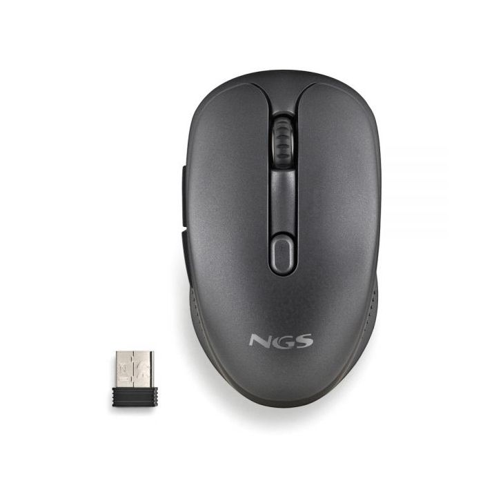 NGS Evo Peep Raton Laser Inalambrico 3200dpi - Conexiones: 2.4 GHz USB-A + Bluetooth 5.1 + Bluetooth 5.1 - 5 Botones - Uso Diestro - Color Negro