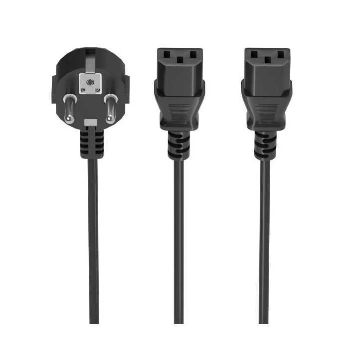 Aisens Cable Alimentacion CPU - CEE7/M-2xC13/H - 3m - Color Negro