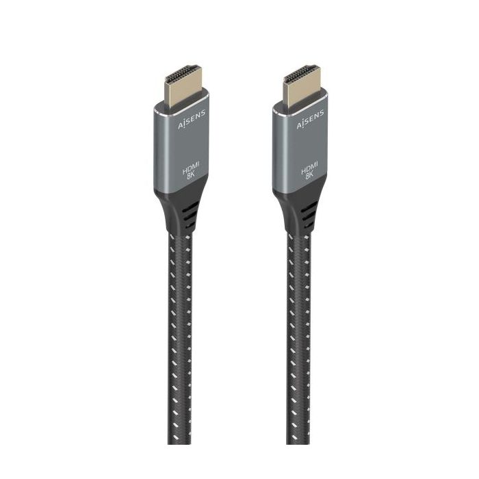 Aisens Cable HDMI V2.1 Ultra Alta Velocidad / HEC 8K@60Hz 48Gbps - A/M-A/M - 5m - Color Gris