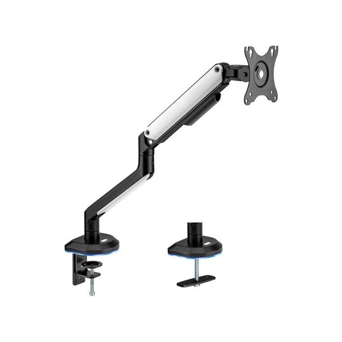 Aisens Soporte de Mesa RGB Gaming Contrapeso Giratorio e Inclinable para Monitor/TV 9Kg (3 Pivotes - 1 Brazo) de 17-32" - Color Varios
