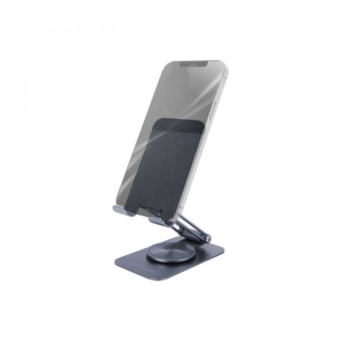 Mars Gaming MA-RSS Soporte para Smartphone - Aluminio ligero - Rotacion 360º - Ajuste altura/inclinacion 180º - Base antideslizante - Color Negro