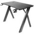 Mars Gaming MGD100RGB Mesa Gaming - Iluminacion RGB Control Remoto - Estructura Acero - Tablero Fibra de Carbono - Soportes Auriculares y Bebidas - Alfombrilla XXL - Color Negro