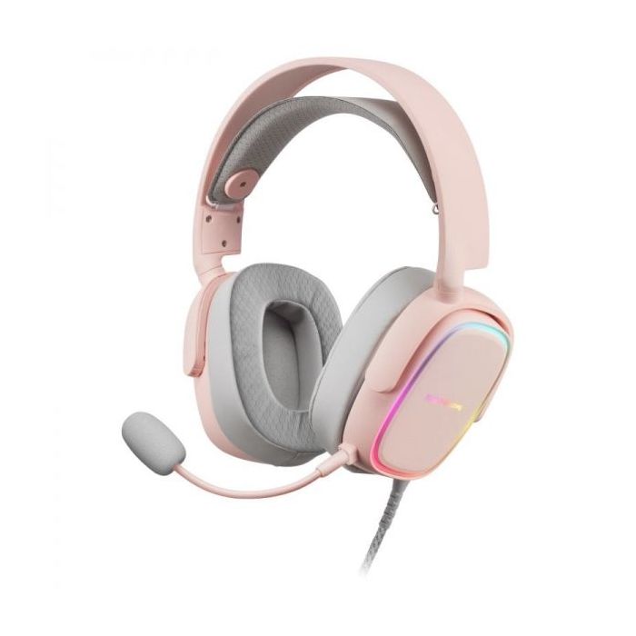 Mars Gaming MHAX Auriculares Gaming - Iluminacion RGB Flow - Drivers Hi-Fi 53mm - Microfono Extraible - Almohadillas AIR - Compatibles Multiplataforma - Color Rosa