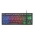 Mars Gaming MK023 Teclado Gaming - Tecnologia H-Mech RED - Iluminacion FRGB LED - Anti-Ghosting - Compatibilidad Universal - Estructura Robusta - Color Negro