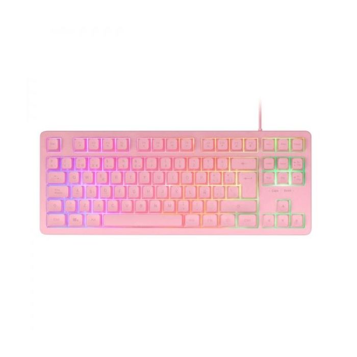 Mars Gaming MK023 Teclado Gaming - Tecnologia H-Mech RED - Iluminacion FRGB - Anti-Ghosting - Compatibilidad Universal - Estructura Robusta - Color Rosa