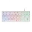 Mars Gaming MK023 Teclado Gaming - Tecnologia H-Mech RED - Iluminacion FRGB - Anti-Ghosting - Compatibilidad Universal - Estructura Robusta - Color Blanco