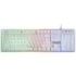 Mars Gaming MK220 Teclado Gaming - Tecnologia H-MECH - Iluminacion FRGB Rainbow Halo - Panel de Aluminio - Alta Durabilidad - Color Blanco