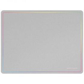 Mars Gaming Alfombrilla Gaming Nanotextil - Deslizamiento Suave - Efecto Rainbow - Base Antideslizante - Alta Durabilidad - Color Blanco