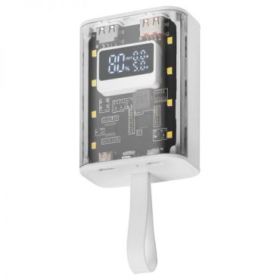 Mars Gaming MPK-10K Power Bank - 10000mAh - Carga Rapida QC3.0 - PD3.0 - Linterna LED - Carga 3 Dispositivos Simultaneamente - Color Blanco