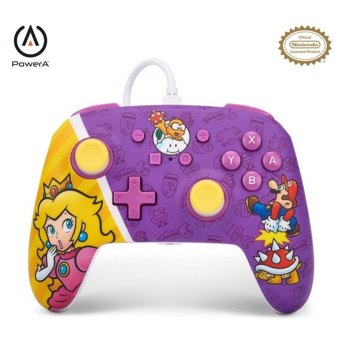 PowerA Mando con Cable Enhanced para Nintendo Switch - Princess Peach Battle