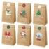 Dohe Navidad Pack de 12 Bolsas de Papel Kraft - 2 Bolsas por Modelo - Alta Resistencia
