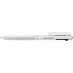Pentel Calme Boligrafo Multifuncion Retractil de 2 Colores 0.7mm + Portaminas 0.5 HB - Cuerpo Color Blanco - Colores Tinta Rojo y Negro