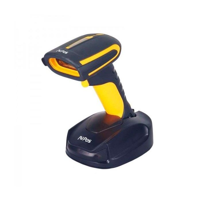 AVPos AVP-BT31-2D Lector de Codigos BT31 Rugerizado - Escanea 1D, 2D - WF 2.4G y Bt - 2000Mah - 20/50m Distancia - Color Negro/Amarillo