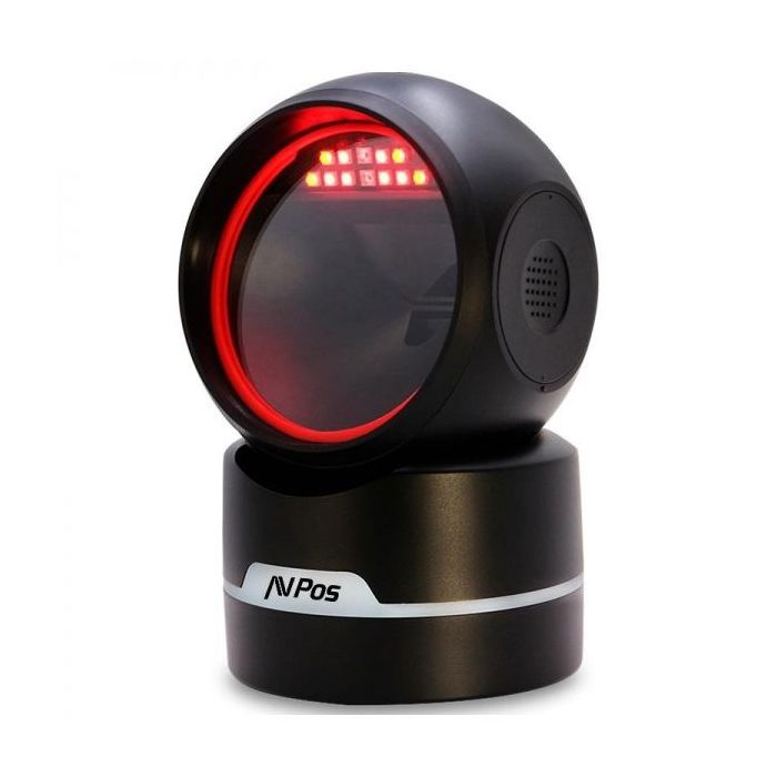 AVPos AVP-M680-2D Lector de Codigos de Sobremesa - Escaneo Automatico - Lectura de Codigos 1D, 2D y QR - USB y Serie - Color Negro