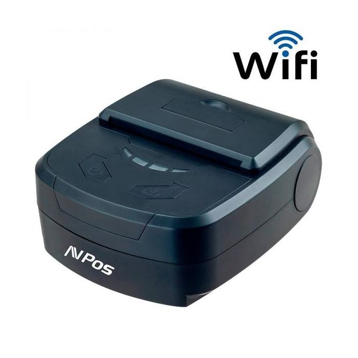 AVPos AVP-MP800R-Wf Impresora Termica Tickets Portatil - Rugerizada - 80mm - Velocidad 70 mm/s - Funda Protectora - Wifi y USB - Color Negro