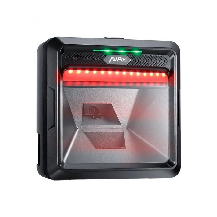 AVPos AVP-BP760-2D Lector de Codigos de Sobremesa - Escaneo Automatico- Lectura de Codigos 1D, 2D y QR - USB - Color Negro