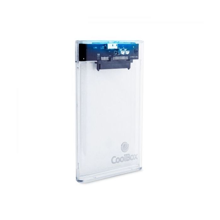 Coolbox SlimChase T-2533 Carcasa Externa Transparente - USB 3.0 - Diseño Slim - Alta Velocidad de Transferencia - Color Blanco