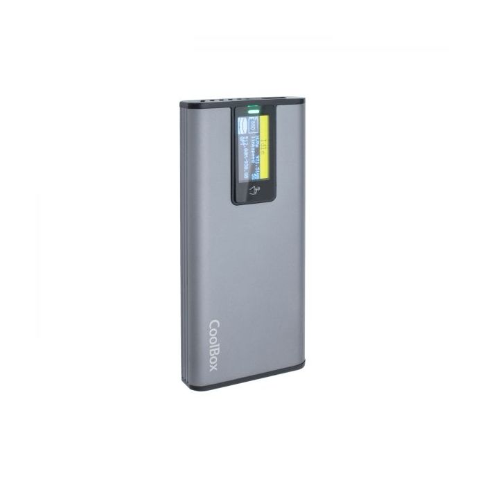 Coolbox MiniChase PS32 Caja SSD M.2 NVMe/SATA - Pantalla LCD - Compatibilidad Dual - Diseño Compacto - Color Gris