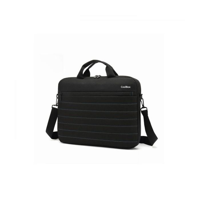 Coolbox Maletin Portatil 15.6" - Diseño Elegante - Material Resistente - Compartimentos Organizadores - Color Negro