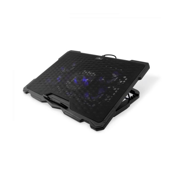Coolbox NCP17-V5 Base Refrigerante Portatil - Silenciosa - Compatible 17" - Diseño Ergonomico - Color Negro