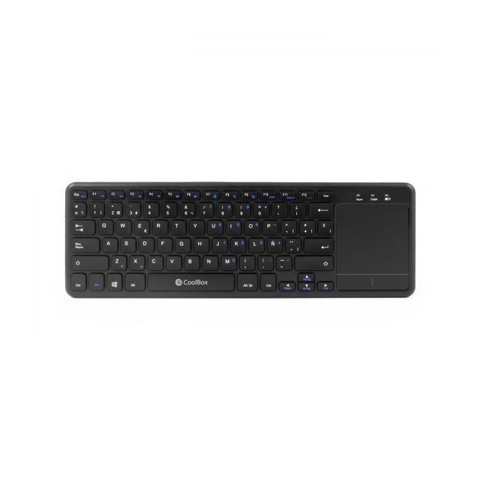 Coolbox CoolTouch Teclado Inalambrico - Conexion Bluetooth - Diseño Ergonomico - Bateria de Larga Duracion - Teclas Silenciosas - Color Negro