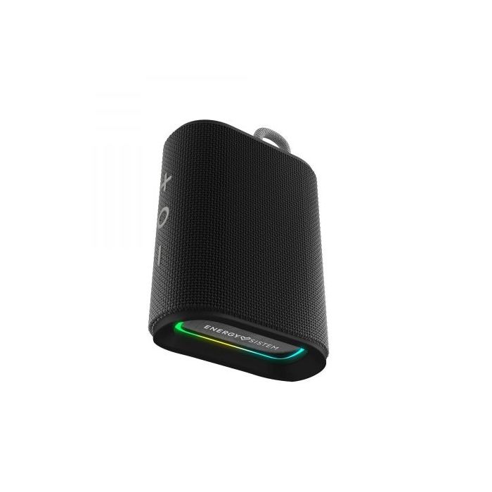 Energy Sistem Altavoz Bluetooth - Hecho con Plastico Reciclado - IPX6 - 12h de Autonomia - Radio FM - Lector Micro SD - Luces LED - Manos Libres - Color Negro