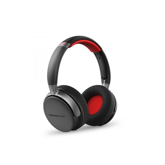 Energy Sistem Auriculares Bluetooth - 50h Autonomia - IPX5 Resistente - Deep Bass - Almohadillas Intercambiables - Diseño Plegable - Materiales Reciclados - Color Negro
