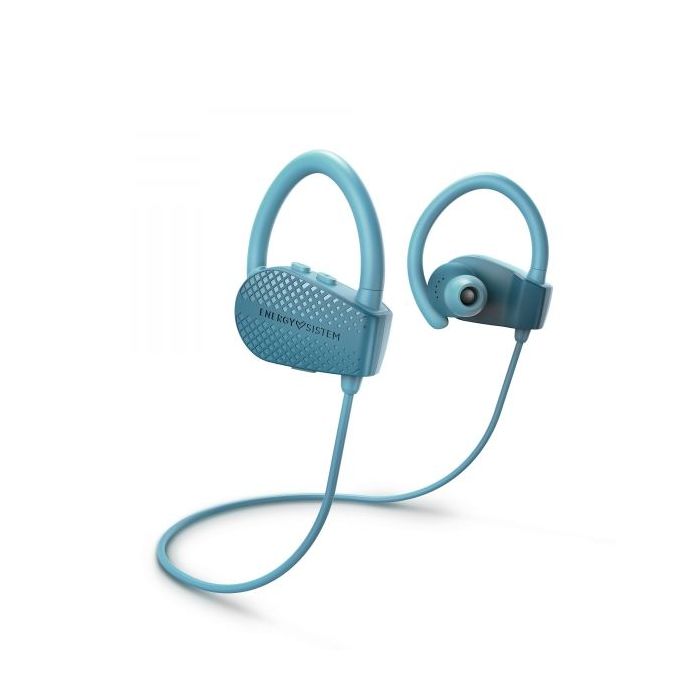 Energy Sistem Auricular Deportivo - Bluetooth 5.1 - Microfono Integrado - Resistente al Sudor - Secure-Fit - Sonido Equilibrado - 8h de Autonomia - Color Azul
