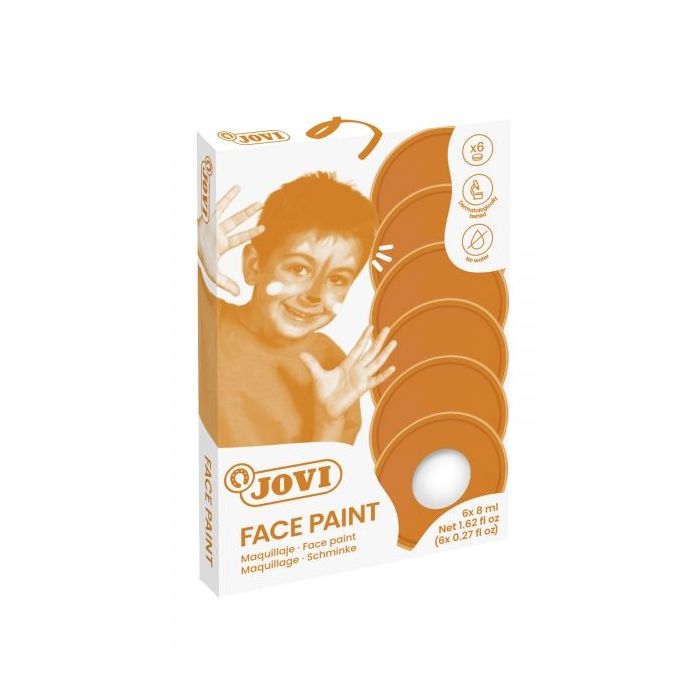 Jovi Estuche de 6 Botes 8ml Maquillaje Crema - Hipoalergenico - Base Grasa - Facil Aplicacion - Gran Cubricion - sin Parabenos - Facil de Retirar - Color Blanco