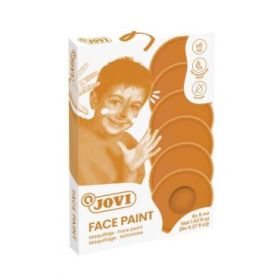 Jovi Estuche de 6 Botes 8ml Maquillaje Crema - Hipoalergenico - Base Grasa - Facil Aplicacion - Gran Cobertura - sin Parabenos - Facil de Retirar - Color Naranja