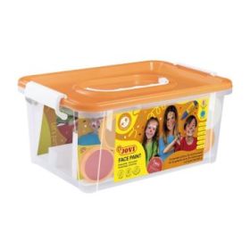 Jovi Baul Escolar de Maquillaje con 12 Botes 8ml Surtidos + Accesorios - Gran Surtido de Colores - Incluye Guia con Ideas - Ideal para Actividades Escolares - Color Surtido