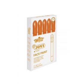 Jovi Twist Stick de Pintura de Cara - Hipoalergenico - Base Agua - Facil Aplicacion - Gran Cobertura - Seca Rapido - Facil de Retirar - sin Parabenos - Color Naranja